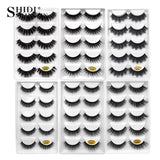 SHIDISHANGPIN 1 box mink eyelashes natural long 3d mink lashes hand made false lashes plastic cotton stalk makeup false eyelash