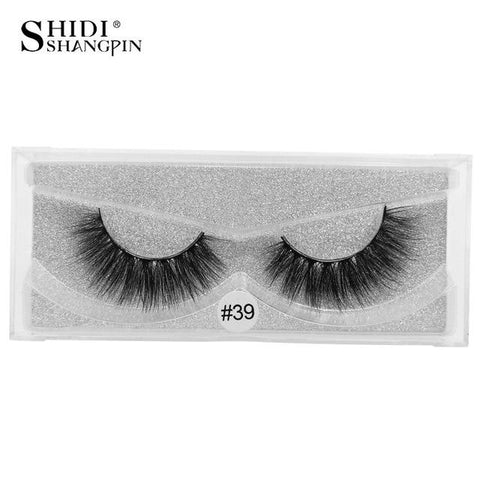 SHIDISHANGPIN 1 pair 3d mink eyelashes makeup natural long false lashes fluffy mink fake eyelashes volume eye lashes extension