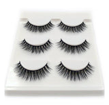 SHIDISHANGPIN 3 Pairs mink eyelashes natural long 3d mink lashes hand made false eyelashes 3d lashes eyelash extension maquiagem