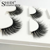 SHIDISHANGPIN 3 Pairs mink eyelashes natural long 3d mink lashes hand made false eyelashes 3d lashes eyelash extension maquiagem