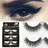 SHIDISHANGPIN 3 pairs mink eyelashes natural fake eye lashes make up handmade 3d mink lashes false lash volume eyelash extension