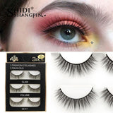 SHIDISHANGPIN 3 pairs mink eyelashes natural fake eye lashes make up handmade 3d mink lashes false lash volume eyelash extension