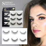 SHIDISHANGPIN 3 pairs mink eyelashes natural fake eye lashes make up handmade 3d mink lashes false lash volume eyelash extension