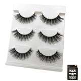 SHIDISHANGPIN 3 pairs mink eyelashes natural long eyelashes 10mm handmade false lashes false eyelashes 3d mink lashes cilios