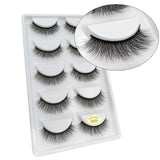 SHIDISHANGPIN 5 pairs eyelashes 3d mink lashes natural long 1 box mink eyelashes 1cm-1.5cm 3d false eyelashes full strip lashes