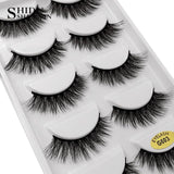 SHIDISHANGPIN 5 pairs eyelashes hand made 3d mink lashes natural long soft mink eyelashes full strip lashes makeup false eyelash