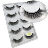 SHIDISHANGPIN 5 pairs mink eyelashes 1box 3d mink lashes natural long false eyelashes handmade makeup eyelash extension cilios