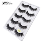 SHIDISHANGPIN 5 pairs mink eyelashes natural 3d mink lashes beauty essentials 3d false lashes false eyelashes full strip lashes