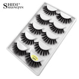 SHIDISHANGPIN 5 pairs mink eyelashes natural 3d mink lashes beauty essentials 3d false lashes false eyelashes full strip lashes