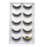 SHIDISHANGPIN 5 pairs mink eyelashes natural long 3d mink lashes 1 box false eyelashes hand made makeup faux mink lashes cilios