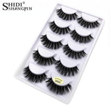 SHIDISHANGPIN 5 pairs mink eyelashes natural long 3d mink lashes 1 box false eyelashes hand made makeup faux mink lashes cilios