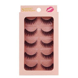 SHIDISHANGPIN 5 pairs mink eyelashes natural  long 3d mink lashes hand made false eyelash full strip lashes makeup 3d false lash