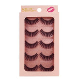 SHIDISHANGPIN 5 pairs mink eyelashes natural  long 3d mink lashes hand made false eyelash full strip lashes makeup 3d false lash