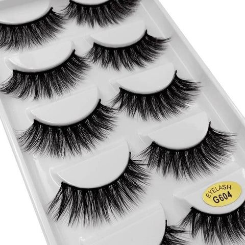 SHIDISHANGPIN mink eyelashes 3d mink lashes 5 pairs false eyelashes natural 3d false lashes eyelash extension cilios maquiagem