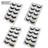 SHIDISHANGPIN mink eyelashes 3d mink lashes 5 pairs false eyelashes natural 3d false lashes eyelash extension cilios maquiagem