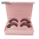 SHIDISHANGPIN natural long false eyelashes full strip lashes makeup 3d mink lashes volume fake eye lashes soft mink eyelashes