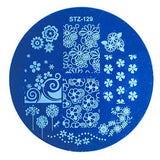 STZ 1pcs Nail Art Stamping Plate Template Lace Flower Leaf Butterfly Stencils Stamp for Nails Polish Mold Manicure Tools BC01-20