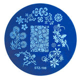 STZ 1pcs Nail Art Stamping Plate Template Lace Flower Leaf Butterfly Stencils Stamp for Nails Polish Mold Manicure Tools BC01-20