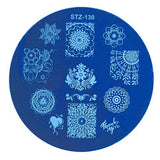 STZ 1pcs Nail Art Stamping Plate Template Lace Flower Leaf Butterfly Stencils Stamp for Nails Polish Mold Manicure Tools BC01-20