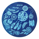 STZ 1pcs Nail Art Stamping Plate Template Lace Flower Leaf Butterfly Stencils Stamp for Nails Polish Mold Manicure Tools BC01-20