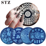 STZ Nail Art Stamping Template Dreamcather Flamingos Flower Lace Fruit Stamp Plates Nail Mold Stencil Tools Manicure STZ101-130