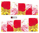 SWEET TREND 1Sheet Fashion Rose Flower Nail Art Water Transfer Stickers Decals Tip Decoration DIY for Nails Accessories LAA403
