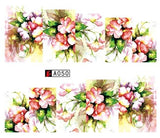 SWEET TREND 1Sheet Fashion Rose Flower Nail Art Water Transfer Stickers Decals Tip Decoration DIY for Nails Accessories LAA403