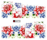 SWEET TREND 1Sheet Fashion Rose Flower Nail Art Water Transfer Stickers Decals Tip Decoration DIY for Nails Accessories LAA403