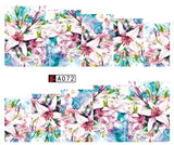 SWEET TREND 1Sheet Fashion Rose Flower Nail Art Water Transfer Stickers Decals Tip Decoration DIY for Nails Accessories LAA403