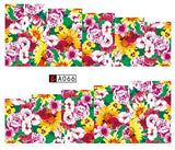 SWEET TREND 1Sheet Fashion Rose Flower Nail Art Water Transfer Stickers Decals Tip Decoration DIY for Nails Accessories LAA403
