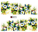 SWEET TREND 1Sheet Fashion Rose Flower Nail Art Water Transfer Stickers Decals Tip Decoration DIY for Nails Accessories LAA403