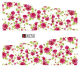 SWEET TREND 1Sheet Fashion Rose Flower Nail Art Water Transfer Stickers Decals Tip Decoration DIY for Nails Accessories LAA403