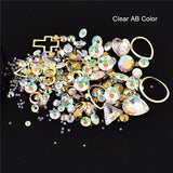 Sale 1Box 3D Rhinestones Diverse DIY Gems New Charming Mix Nail Art Decoration Rose Jewelry Gel Glitter Nail Art Decoration