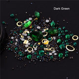 Sale 1Box 3D Rhinestones Diverse DIY Gems New Charming Mix Nail Art Decoration Rose Jewelry Gel Glitter Nail Art Decoration