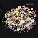 Sale 1Box 3D Rhinestones Diverse DIY Gems New Charming Mix Nail Art Decoration Rose Jewelry Gel Glitter Nail Art Decoration