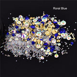 Sale 1Box 3D Rhinestones Diverse DIY Gems New Charming Mix Nail Art Decoration Rose Jewelry Gel Glitter Nail Art Decoration