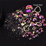 Sale 1Box 3D Rhinestones Diverse DIY Gems New Charming Mix Nail Art Decoration Rose Jewelry Gel Glitter Nail Art Decoration
