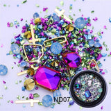 Sale 1Box 3D Rhinestones Diverse DIY Gems New Charming Mix Nail Art Decoration Rose Jewelry Gel Glitter Nail Art Decoration