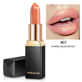 Sexy Lips Glitter Super Metallic Lipstick Temperature Change Color Gold Shimmer Red Rouge A Levre Pearl Shining Pigment Lip Balm