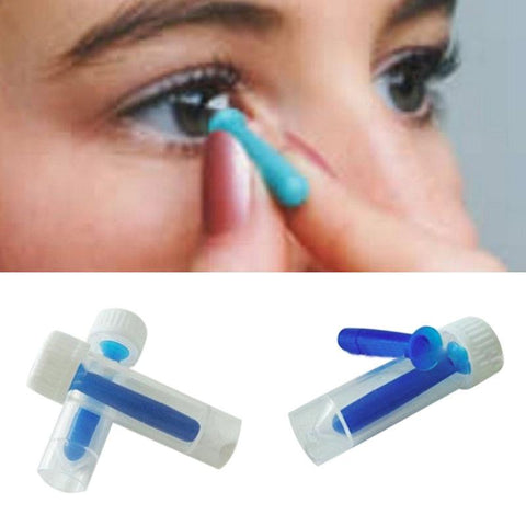 Shellhard 1pc Pro Portable Contact Lens Inserter Remover Suction Holder Solid Stick Tool For Soft And Hard Lenses