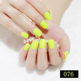 Shine Light Chocolate Color Brown 24 Pcs Sweet Candy Short Purple Red Artificial False Fake Nails Full Wrapped Tips
