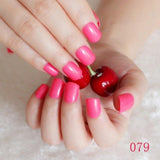 Shine Light Chocolate Color Brown 24 Pcs Sweet Candy Short Purple Red Artificial False Fake Nails Full Wrapped Tips