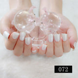 Shine Light Chocolate Color Brown 24 Pcs Sweet Candy Short Purple Red Artificial False Fake Nails Full Wrapped Tips