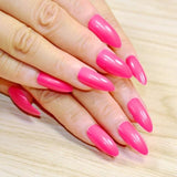 Shiny Nude Fashion Stiletto False Nails Sharp Curve Simply Fake Nails for daily wear On the Nail Tree 24pcs