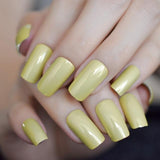 Short Acrylic French Nails Simply Shiny Beige White False Nail Tips Designed Nail Art Tips Daily Wear Lady Must