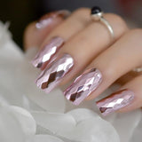 Short Acrylic French Nails Simply Shiny Beige White False Nail Tips Designed Nail Art Tips Daily Wear Lady Must