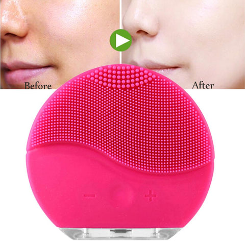 Skin care electric facial cleansing brush vibration massage waterproof silicone face wash brush facial  treatmeat Beauty Care