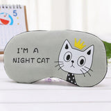 Sleeping Eye Mask Cartoon Cat Soft Padded Sleep Travel Shade Cover Rest Relax Sleeping Blindfold