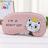 Sleeping Eye Mask Cartoon Cat Soft Padded Sleep Travel Shade Cover Rest Relax Sleeping Blindfold