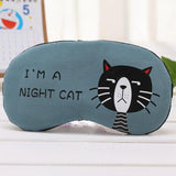 Sleeping Eye Mask Cartoon Cat Soft Padded Sleep Travel Shade Cover Rest Relax Sleeping Blindfold